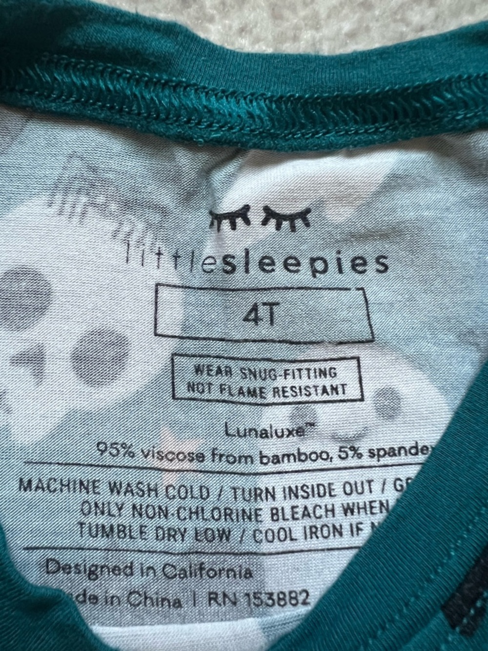 Little Sleepies Frightful Friends Glow-in-the-Dark Halloween LS Pajamas (4T) - Picture 6 of 7